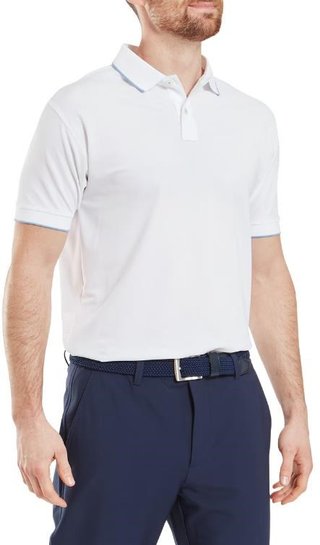 FootJoy Tipped Pique Herren Poloshirt, weiss