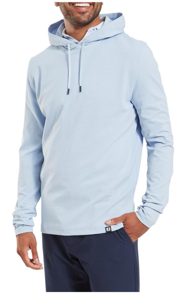 FootJoy Ottoman Jacquard Hoodie Herren Sweatshirt, skyway