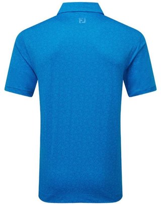 FootJoy Raker Print Lisle Herren Poloshirt, blau