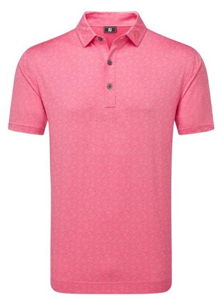 FootJoy Raker Print Lisle Herren Poloshirt, rosa