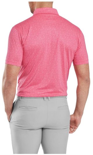 FootJoy Raker Print Lisle Herren Poloshirt, rosa