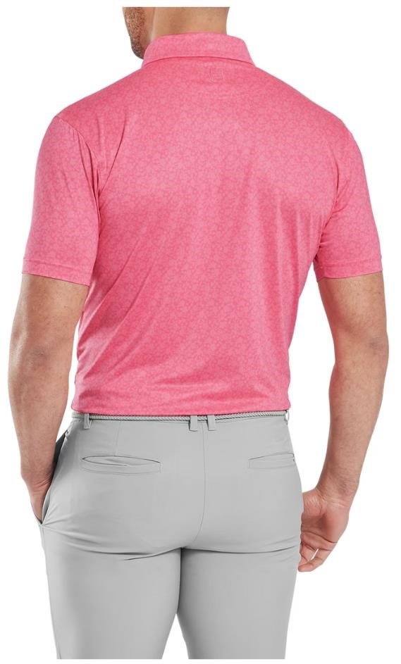 FootJoy Raker Print Lisle Herren Poloshirt, rosa