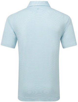 FootJoy Micro Feeder Stripe Lisle Herren Poloshirt, blau/weiss