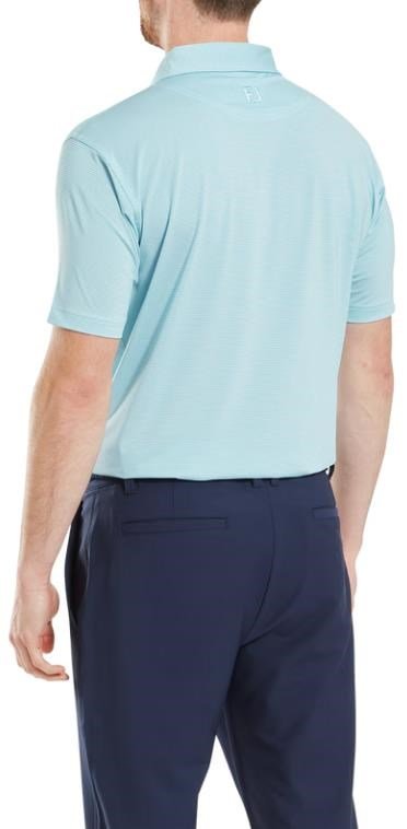 FootJoy Micro Feeder Stripe Lisle Herren Poloshirt, blau/weiss