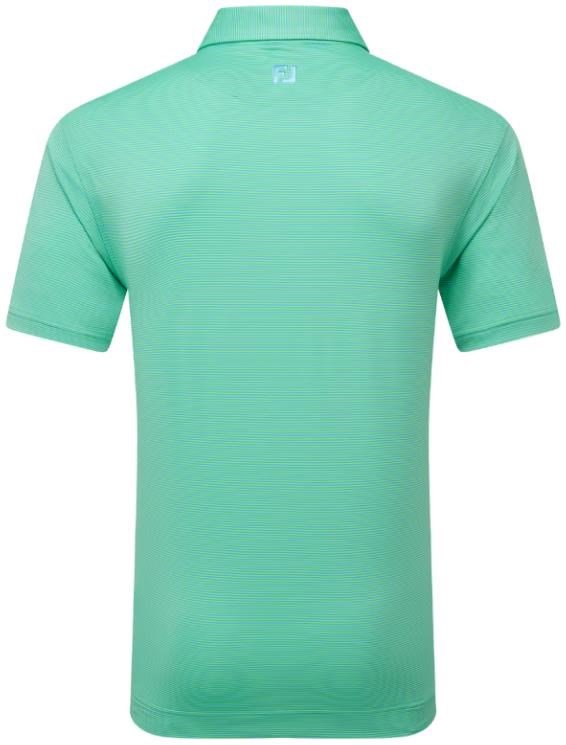 FootJoy Micro Feeder Stripe Lisle Herren Poloshirt, lagoon/mint