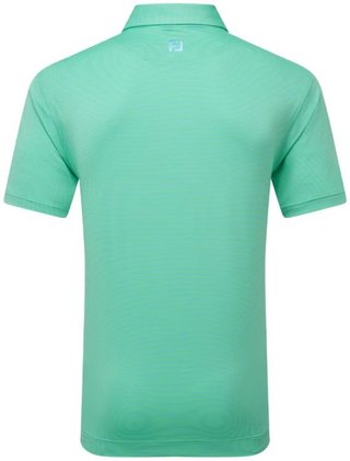 FootJoy Micro Feeder Stripe Lisle Herren Poloshirt, lagoon/mint