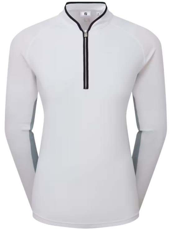 FootJoy 1/4-Zip LS Sun Protection Damen Poloshirt, weiss