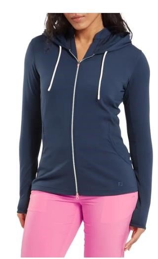 Footjoy Full-Zip Double Knit Damen Sweatshirt, dunkelblau