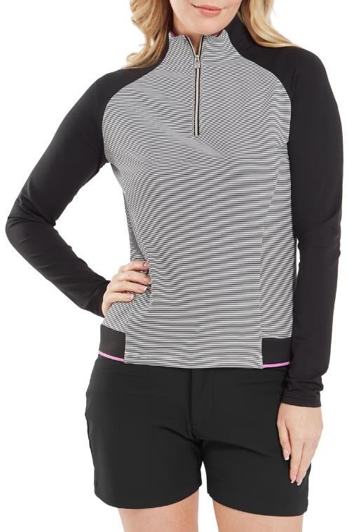 FootJoy 1/4-Zip Midlayer Damen Sweatshirt, schwarz
