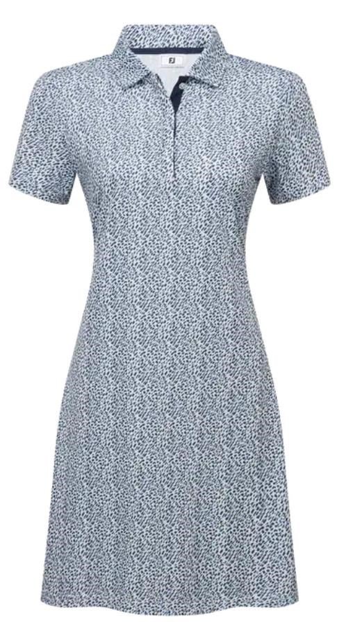 FootJoy Animal Print Damen Golfkleid, dunkelblau/weiss