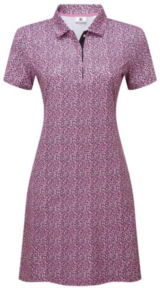 FootJoy Animal Print Damen Golfkleid, rosa/schwarz