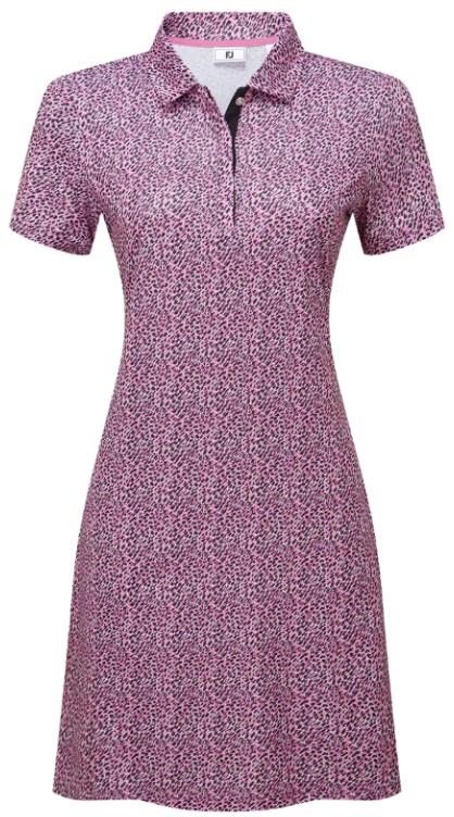FootJoy Animal Print Damen Golfkleid, rosa/schwarz