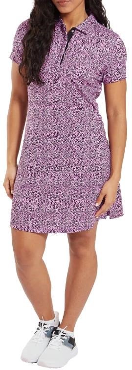 FootJoy Animal Print Damen Golfkleid, rosa/schwarz