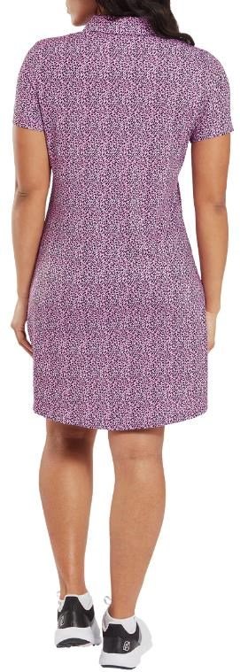 FootJoy Animal Print Damen Golfkleid, rosa/schwarz