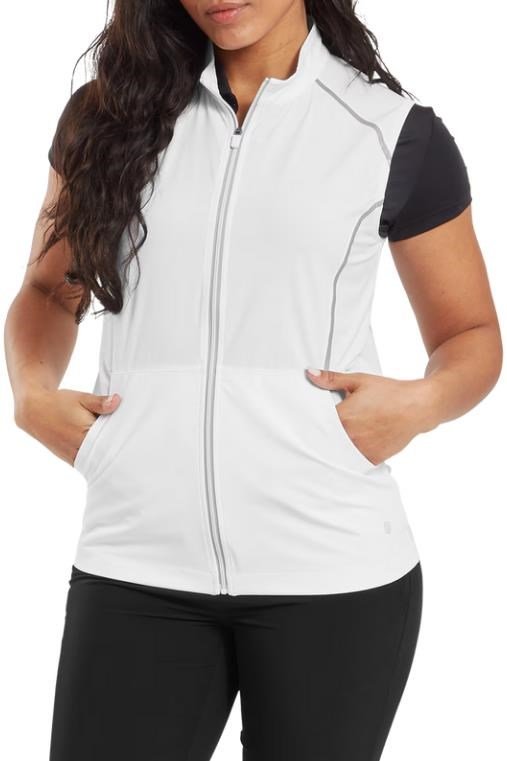 FootJoy TempoSeries Full-Zip Damen Weste, weiss/silber