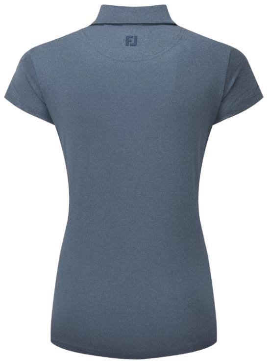 FootJoy Cap Sleeve Lisle Damen Poloshirt, heather navy