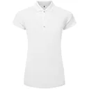 FootJoy Cap Sleeve Lisle Damen Poloshirt, weiss
