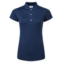 FootJoy Painted Floral Cap Sleeve Lisle Damen Poloshirt, dunkelblau