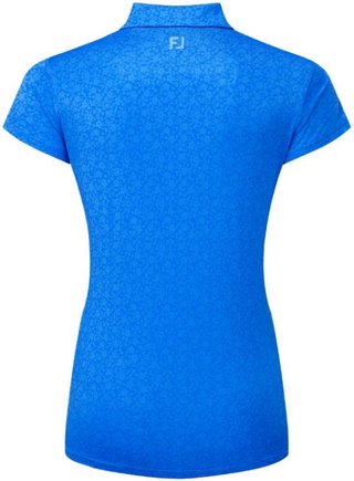 FootJoy Painted Floral Cap Sleeve Lisle Damen Poloshirt, blau
