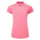 FootJoy Painted Floral Cap Sleeve Lisle Damen Poloshirt, rosa