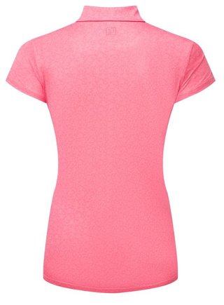 FootJoy Painted Floral Cap Sleeve Lisle Damen Poloshirt, rosa