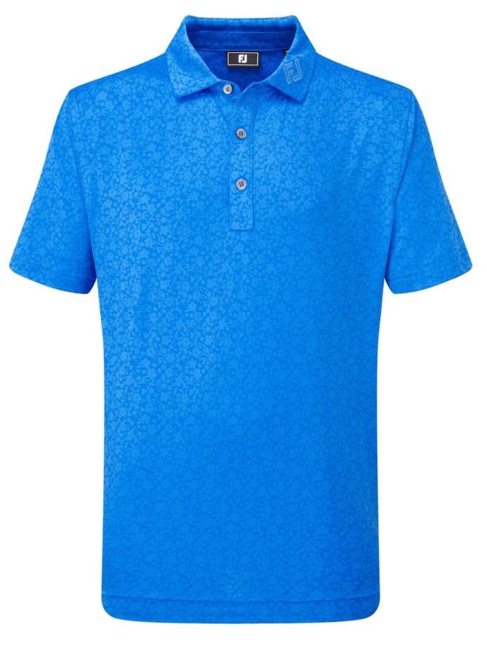 FootJoy Painted Floral Lisle Junior Poloshirt, cobalt