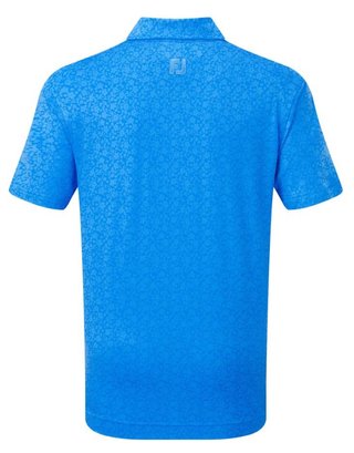 FootJoy Painted Floral Lisle Junior Poloshirt, cobalt