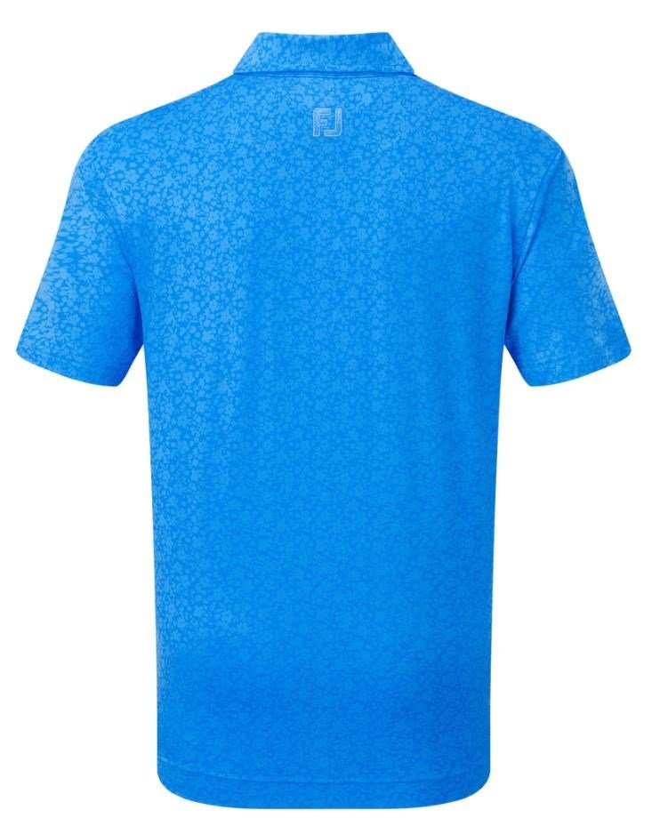 FootJoy Painted Floral Lisle Junior Poloshirt, cobalt