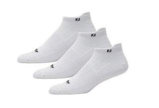 FootJoy ProDry Lightweight Damen Socken, 3Paar, weiss