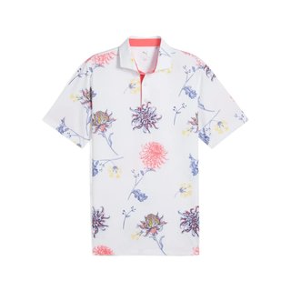 Puma MATTR Dahlia Herren Poloshirt, white glow/peach frost