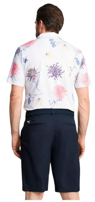 Puma MATTR Dahlia Herren Poloshirt, white glow/peach frost