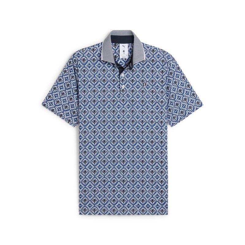 Puma X PTC Tile Herren Poloshirt, weiss/dunkelblau