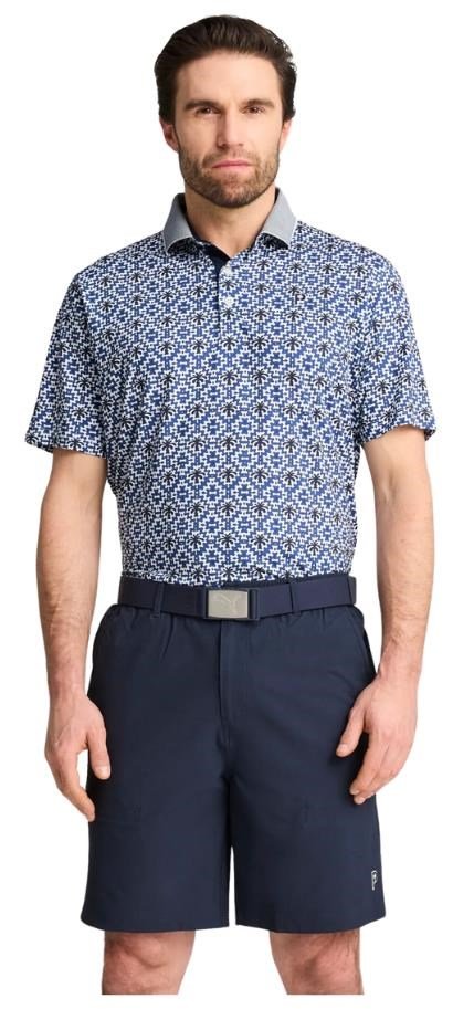Puma X PTC Tile Herren Poloshirt, weiss/dunkelblau