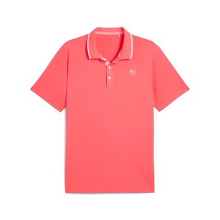 Puma Mattr Elevated Solid Golf Herren Poloshirt, peach frost