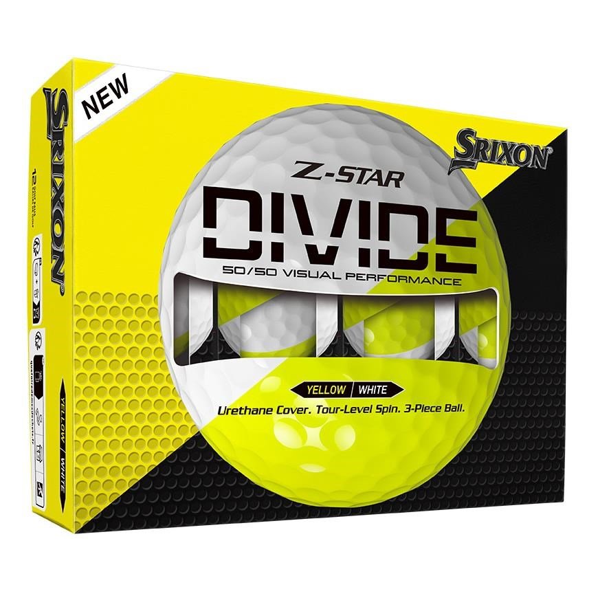 Srixon Z-Star DIVIDE Golfbälle, weiss/gelb
