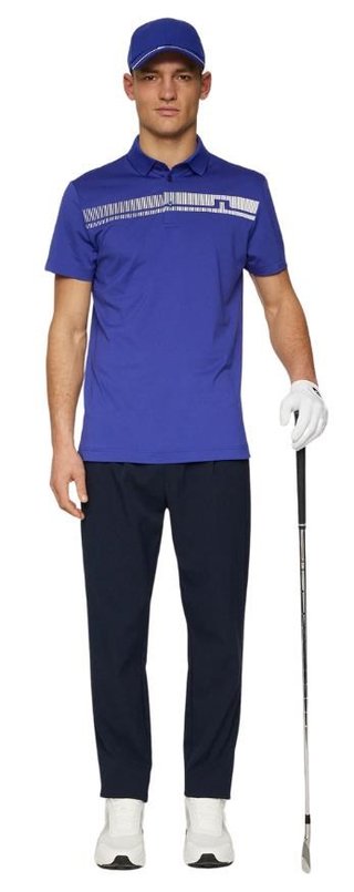 J.Lindeberg Klas Herren Poloshirt, clematis blue