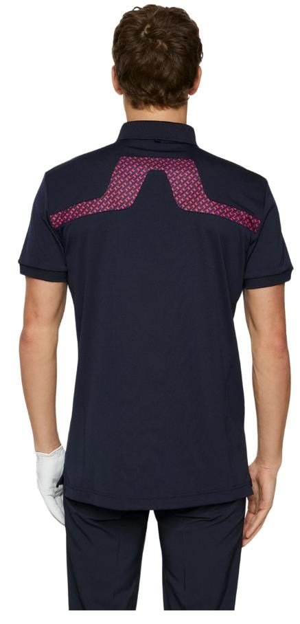 J.Lindeberg KV Print Herren Poloshirt, dunkelblau