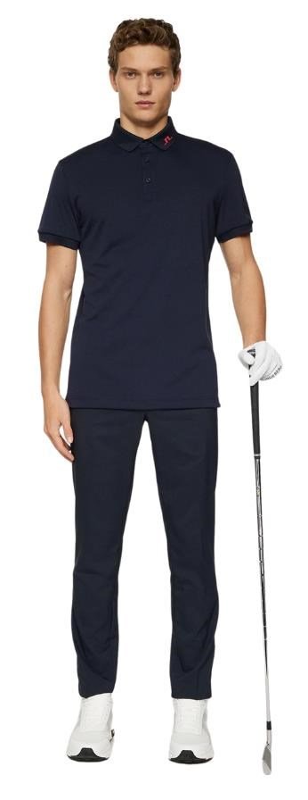 J.Lindeberg KV Print Herren Poloshirt, dunkelblau