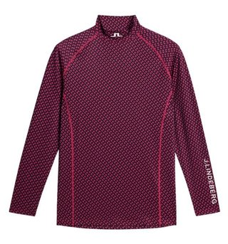 J.Lindeberg Ello Soft Print Herren Kompressionshemd, tour geo navy