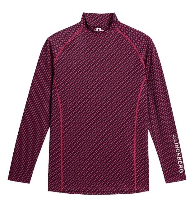 J.Lindeberg Ello Soft Print Herren Kompressionshemd, tour geo navy