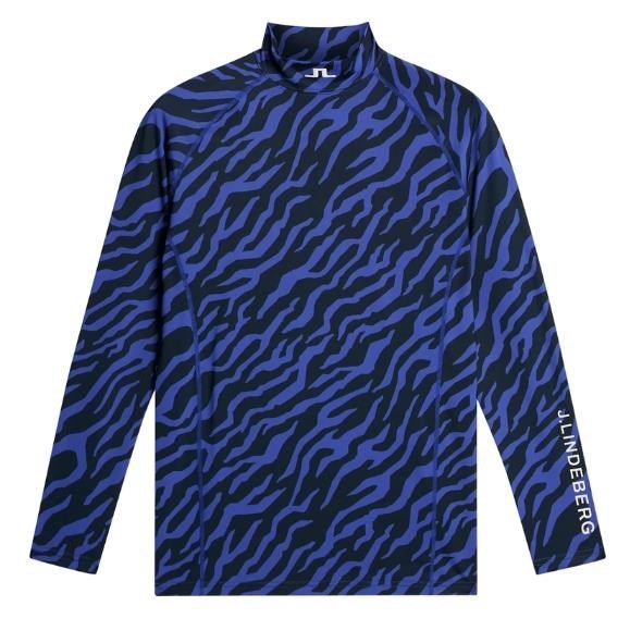 J.Lindeberg Ello Soft Print Herren Kompressionshemd, tour tiger clematis