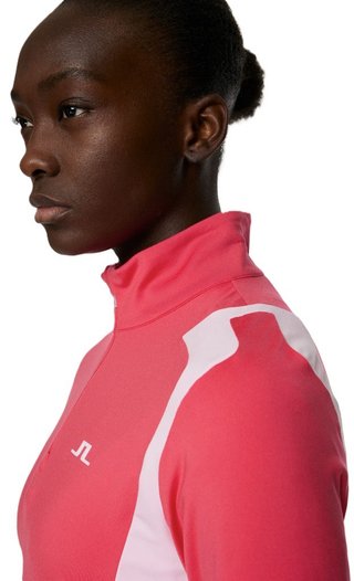 J.Lindeberg Mae Quarter Zip Mid layer Damen Sweatshirt, azalea