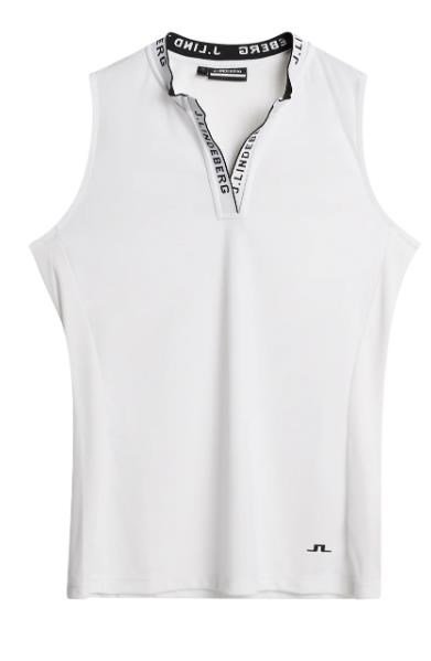 J.Lindeberg Leya Sleeveless Damen Poloshirt, weiss