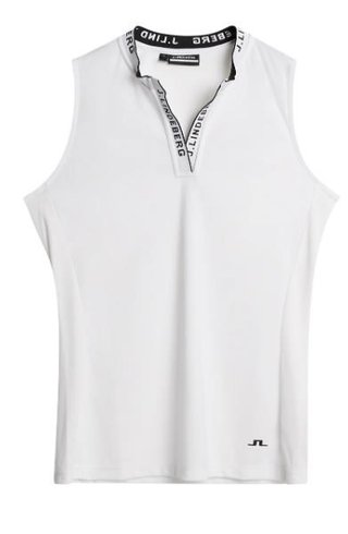 J.Lindeberg Leya Sleeveless Damen Poloshirt, weiss
