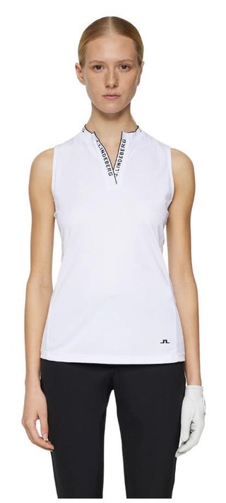 J.Lindeberg Leya Sleeveless Damen Poloshirt, weiss