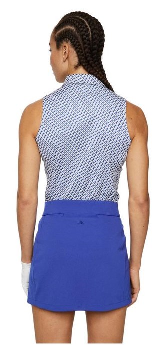 J.Lindeberg Dena Print Damen Poloshirt, tour geo moonbeam