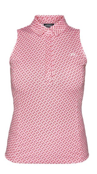 J.Lindeberg Dena Print Damen Poloshirt, rosa