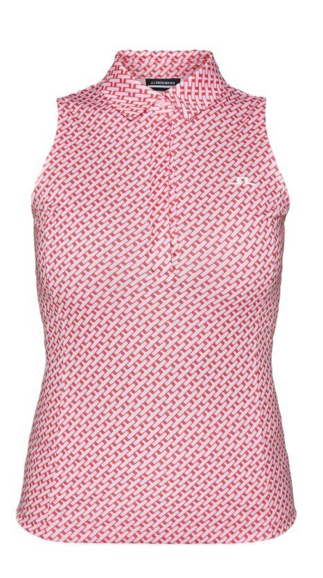 J.Lindeberg Dena Print Damen Poloshirt, rosa