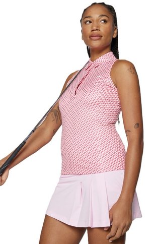 J.Lindeberg Dena Print Damen Poloshirt, rosa