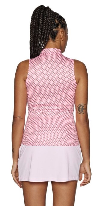J.Lindeberg Dena Print Damen Poloshirt, rosa